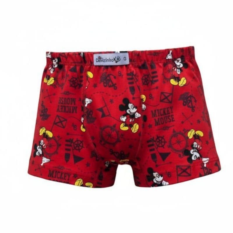 kit 8 Cuecas Box Infantil Malha Fria Estampada de personagens