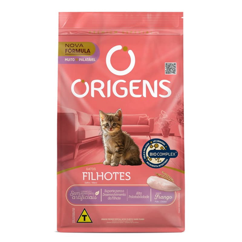 Ração Origens Premium Especial Gatos Filhotes Sabor Frango E Cereais 1KG
