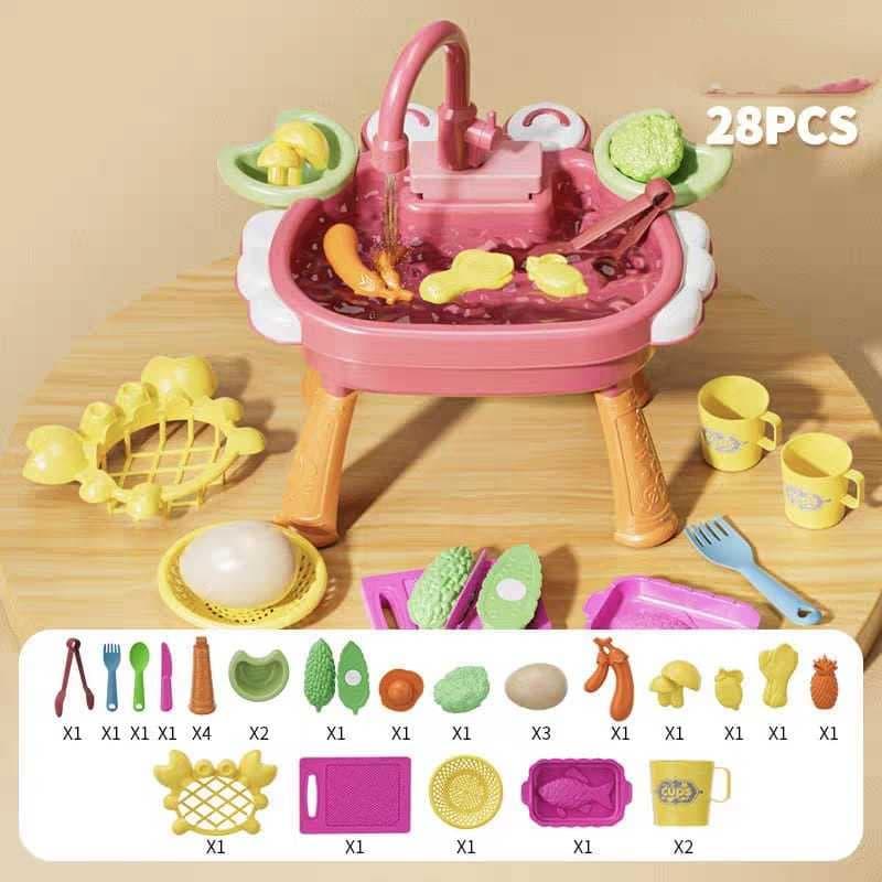 Kit Lava-louças de brinquedo /Mini Máquina de Lavar Infantil-Brinquedos infantis-casinha-Menino/menina