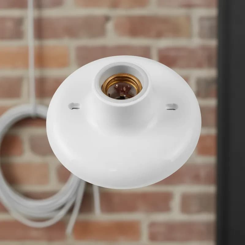 plafon E27 com soquete bocal porcelana tapa buraco louça branco para lâmpadas plafonier