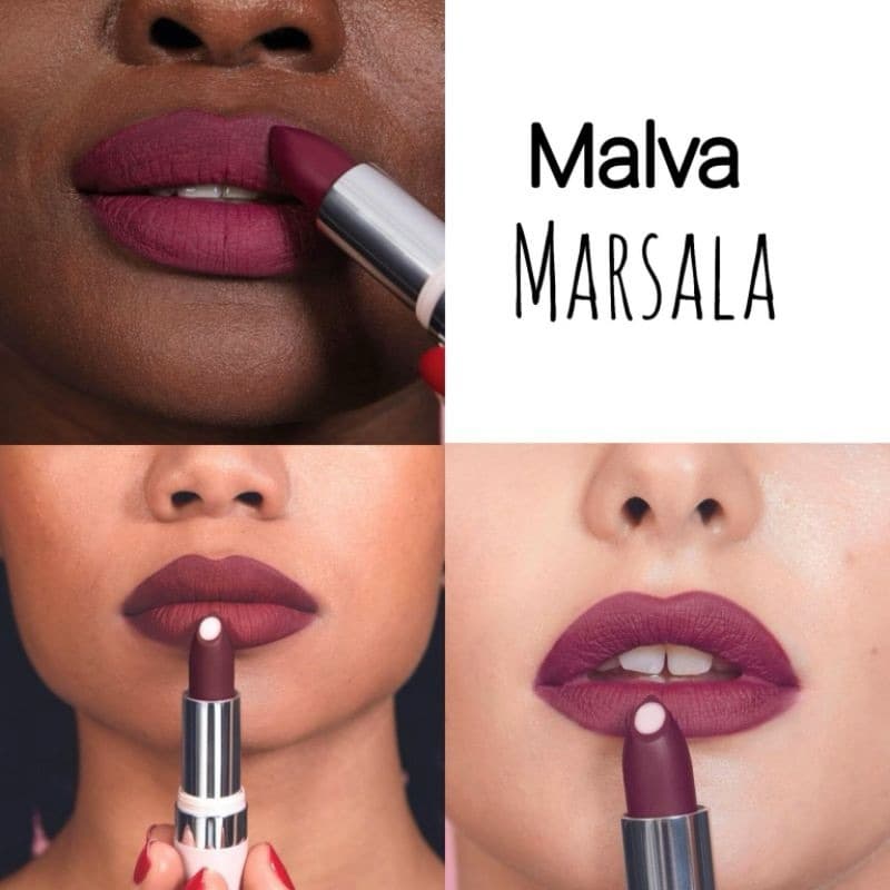 Batom Avon Hydramatic Matte Com Ácido Hialurônico 3,6g Cor Malva Marsala