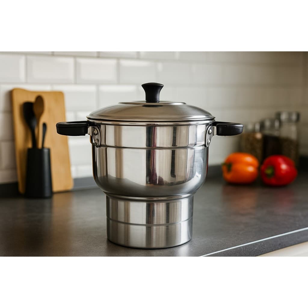 Cuscuzeira tradicional, excelente para fazer legumes no vapor e cuscuz