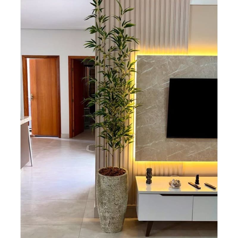 planta bambu artificial 8 hastes 1.20mt o vaso não acompanha