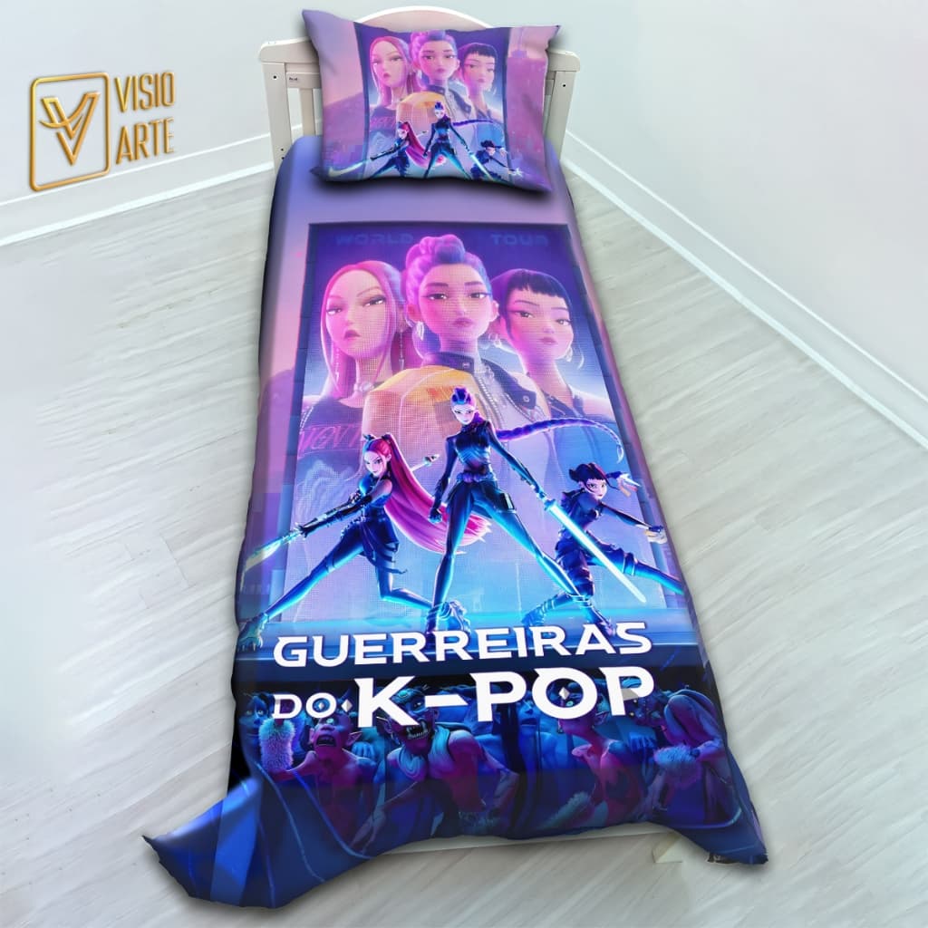 Jogo De Lençol Cobre Leito + Fronha  K pop