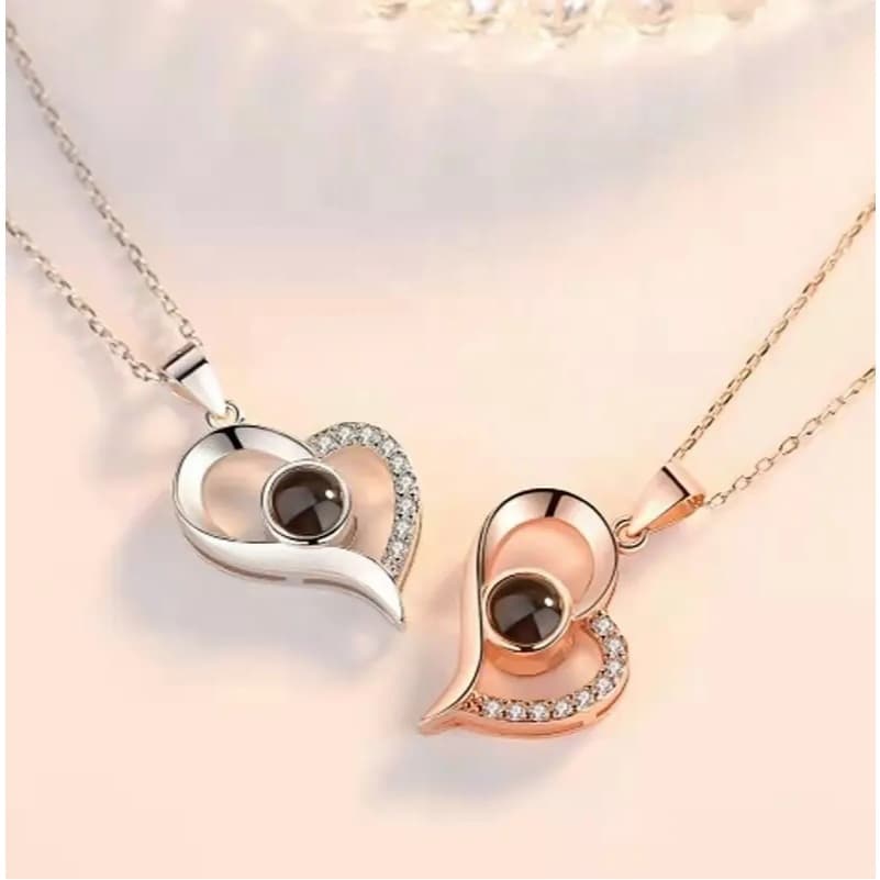 Colar Corrente Coração Prata Dourado Elegante Moda Bijuteria
