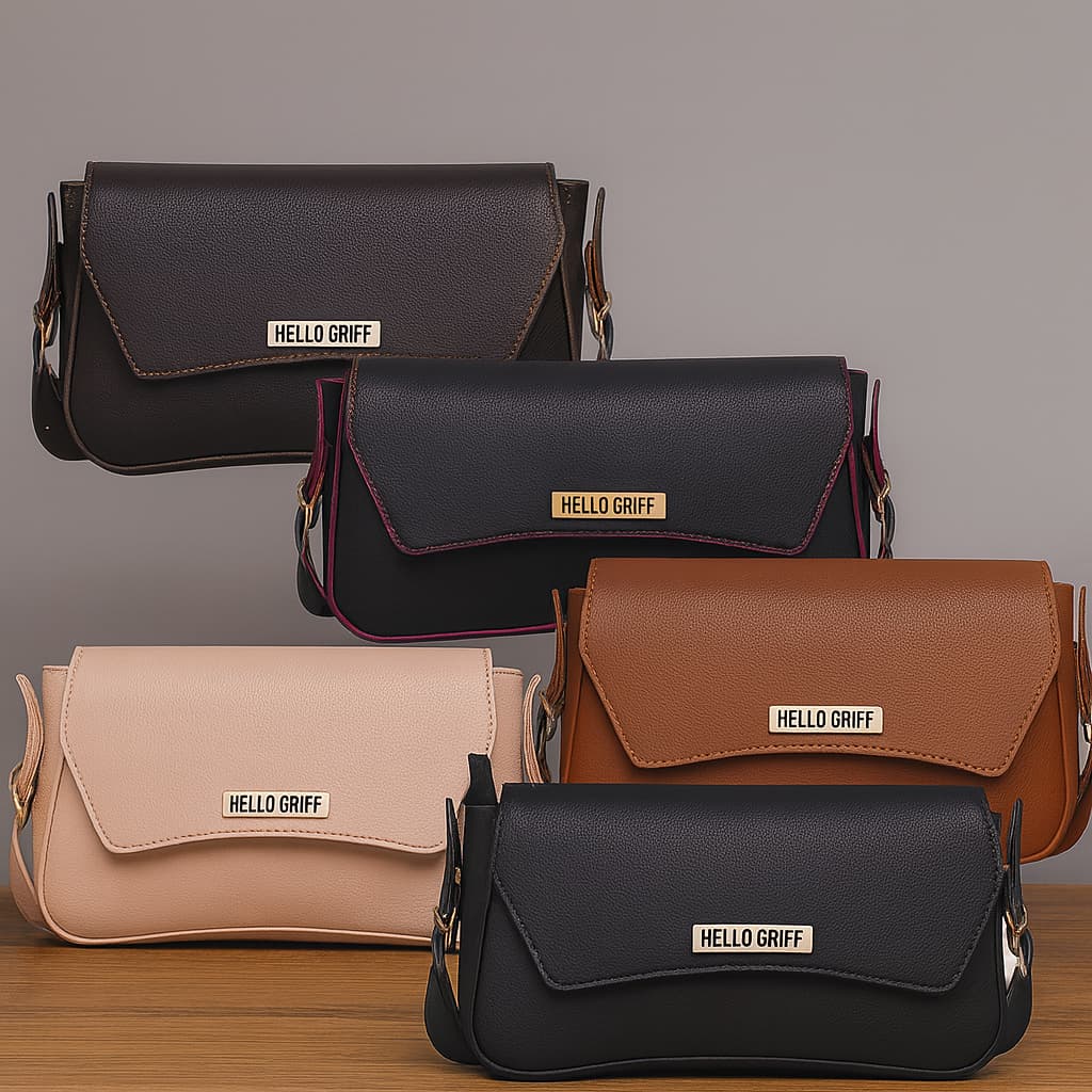 KIT  Com 5 BOLSAS Feminina Tranversal no ATACADO Promoção