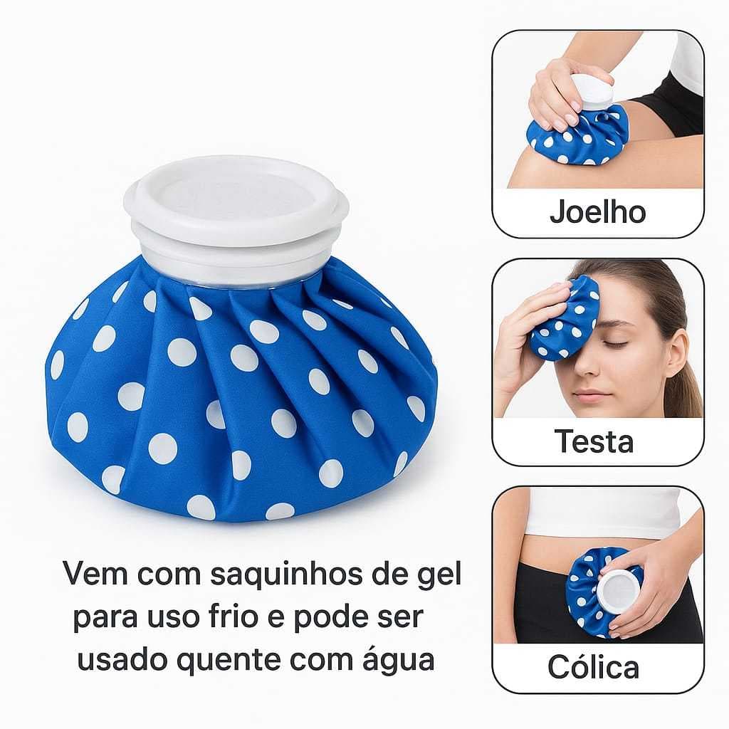 Bolsa Termica Compressa Quente /frio Gel  ou  Água Alívio Cólica Enxaqueca Dor Muscular