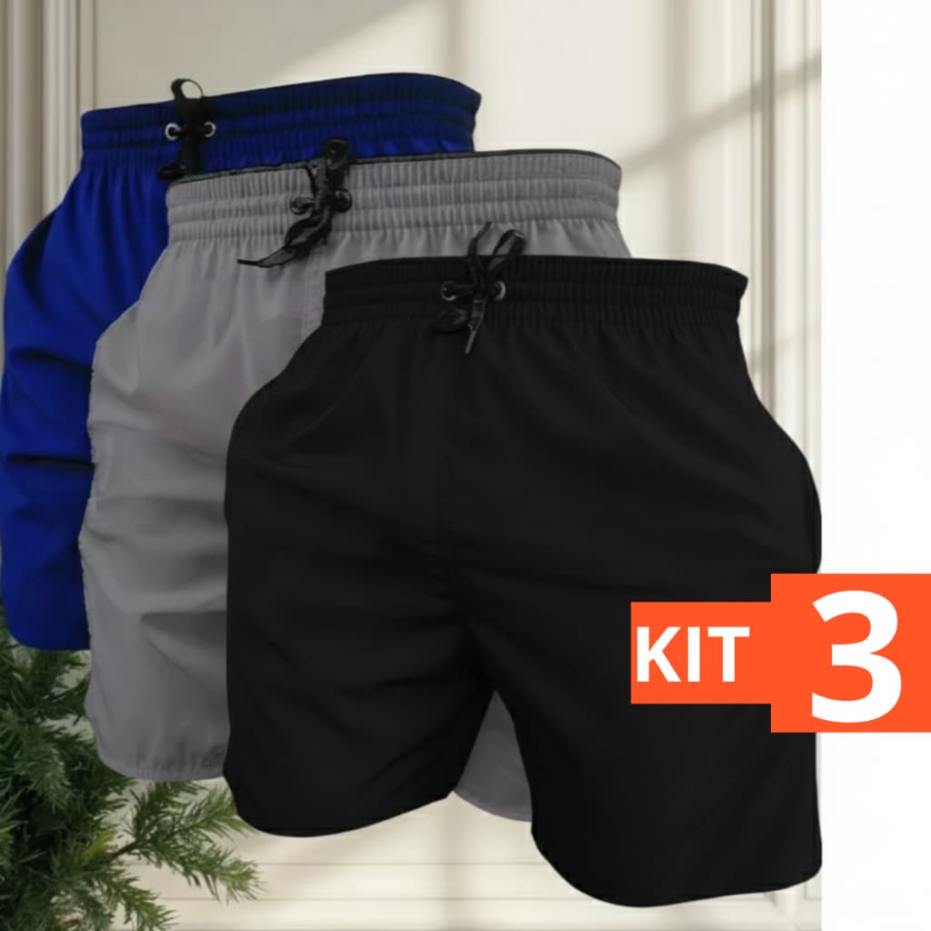 Bermuda Masculina Academia Tactel com Elastano Mauricinho Treino Original Shorts Liso Prai
