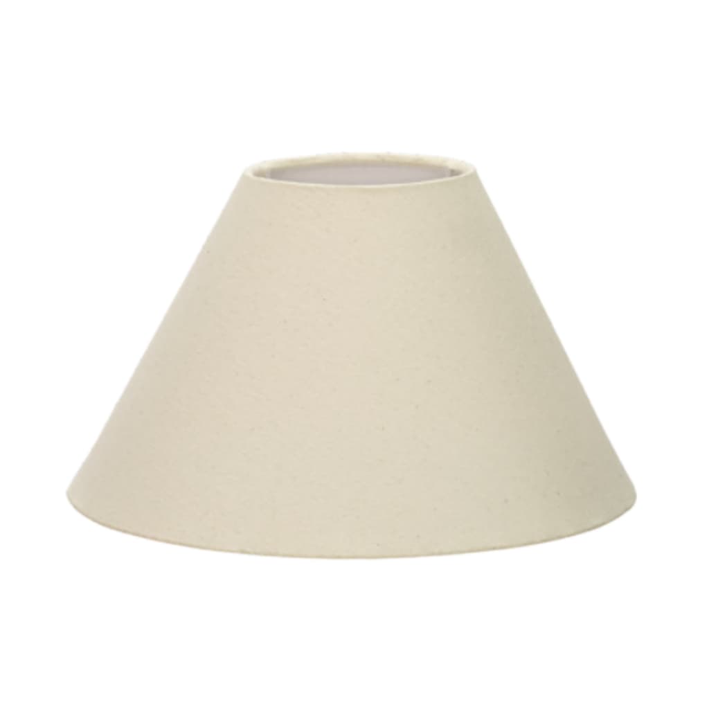 Cupula Conica Para Abajur De Mesa Revestida Com Tecido Algodão Cru 15x25x16cm
