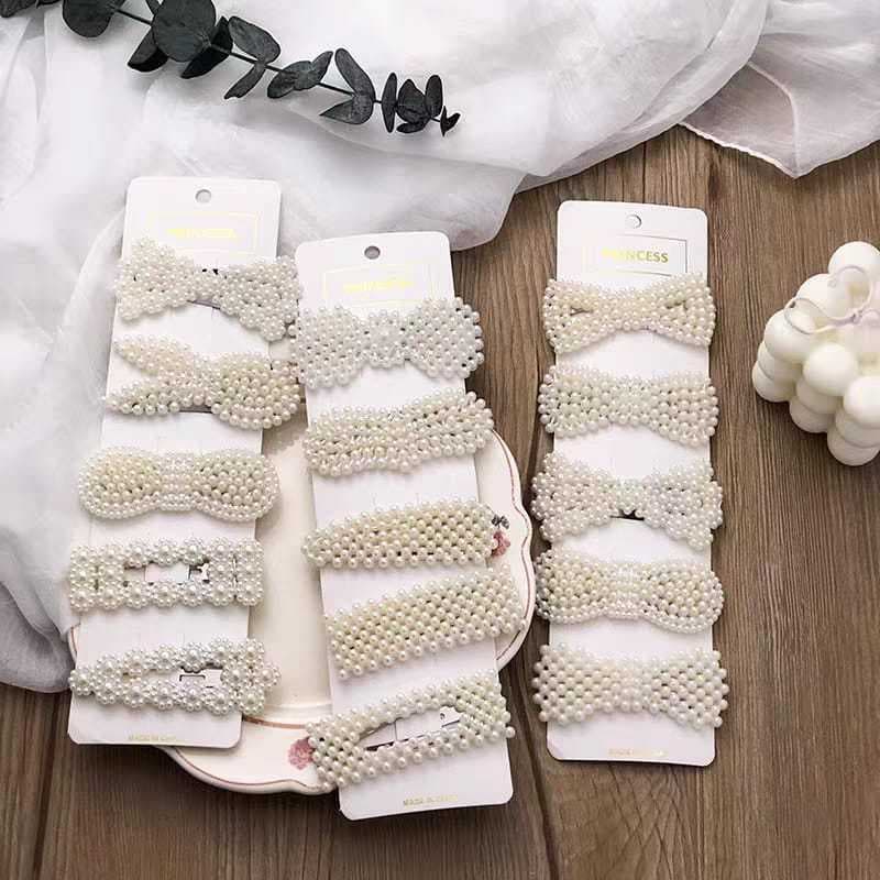 Kit 5/10/20 Presilhas Blogueira Tic Tac Delicado com Perola MODA feminina