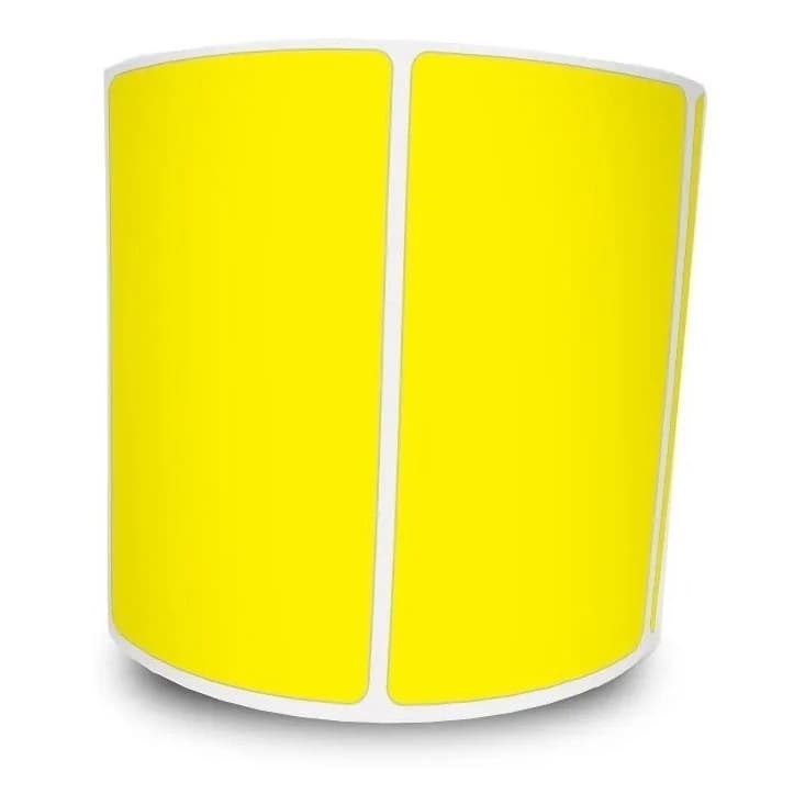 Etiqueta Adesiva Amarela ou branco couche - 100x70 - 32mt