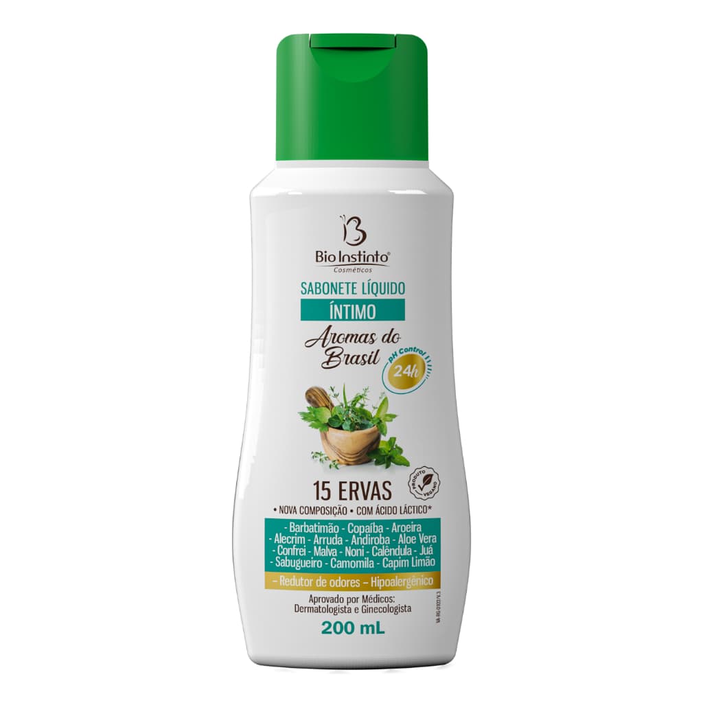 Sabonete Íntimo Líquido Bio Instinto 200 ml - 15 Ervas / 17 Ervas / Menta / Erva Doce