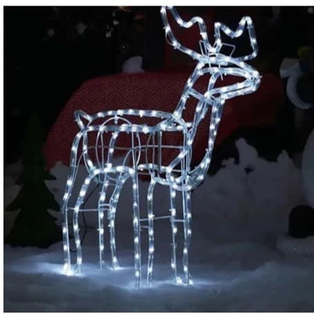 Rena Led Decoracao Natal Luzes Pisca Para Jardim 45Cm 110V