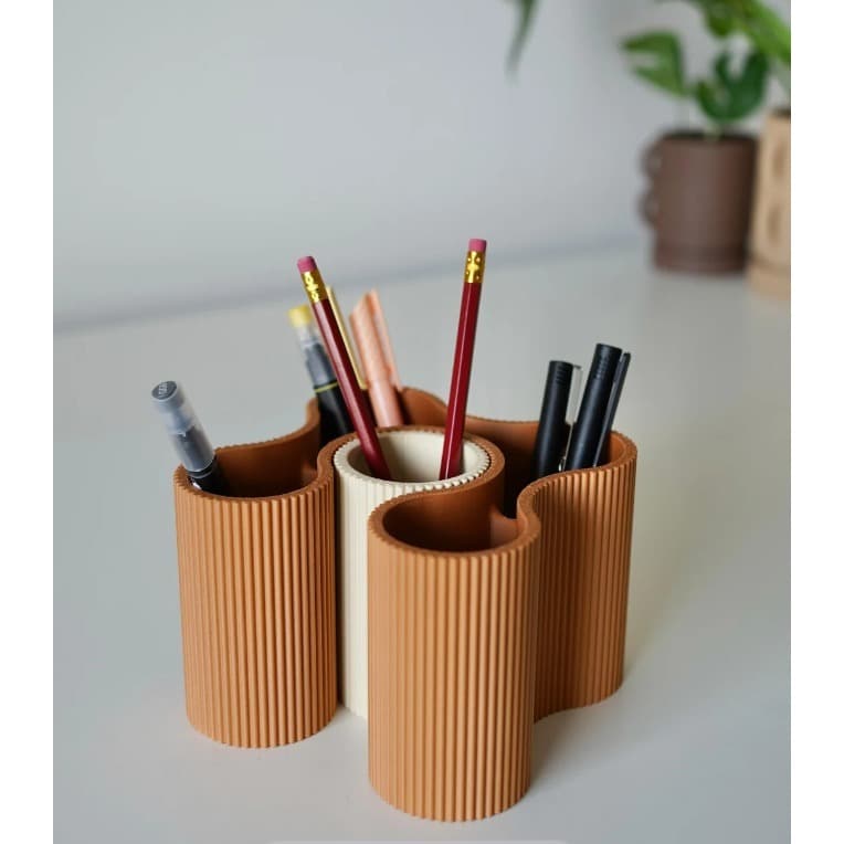 Organizador de Mesa para Escritório – Suporte de Canetas Design Inovador