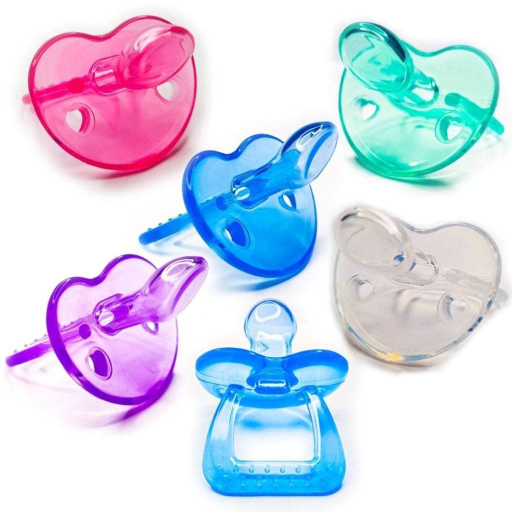 Kit 2 Unidades Chupetas De Silicone De Alta Qualidade Bico Ortodôntico ( CHATO )