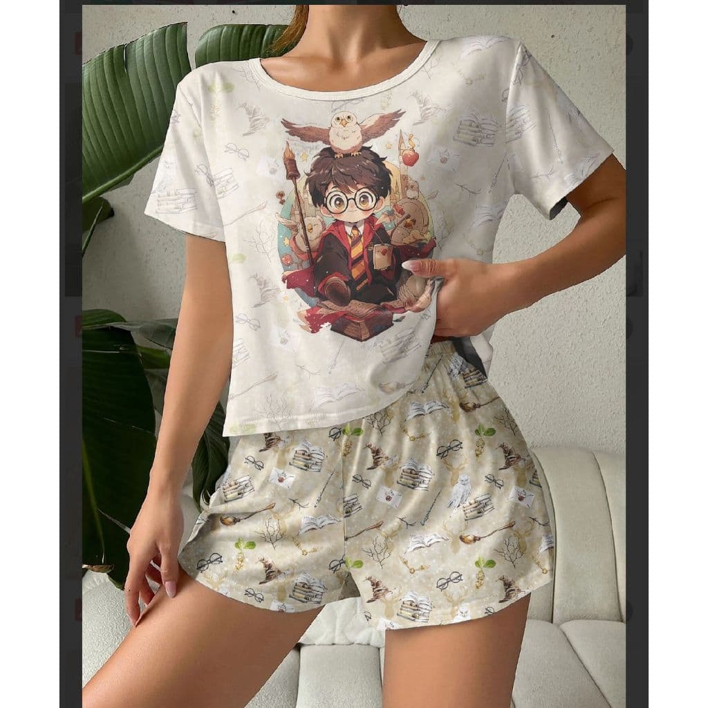 Pijama Feminino Adulto Baby Doll Personagens Diversos