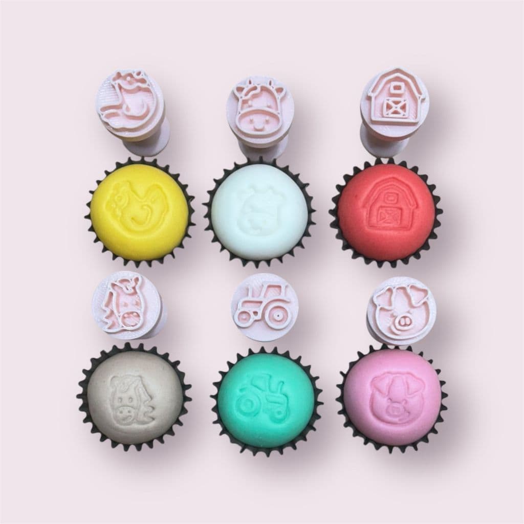 Carimbo para Brigadeiro Fazendinha 6 Peças
