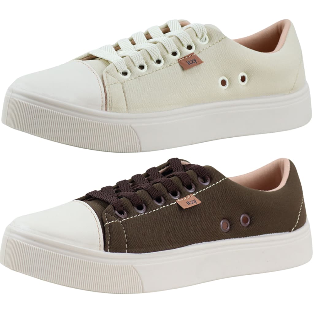 Tênis Casual Feminino Sapatênis Confortável Moderno Leve Lona