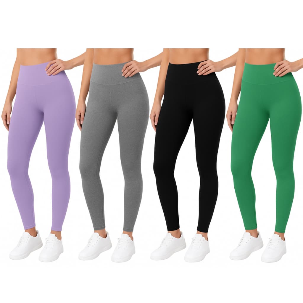 Calça Legging Feminina Academia Levanta Bumbum Não Transparente Poliamida Lisa Tecido Grosso
