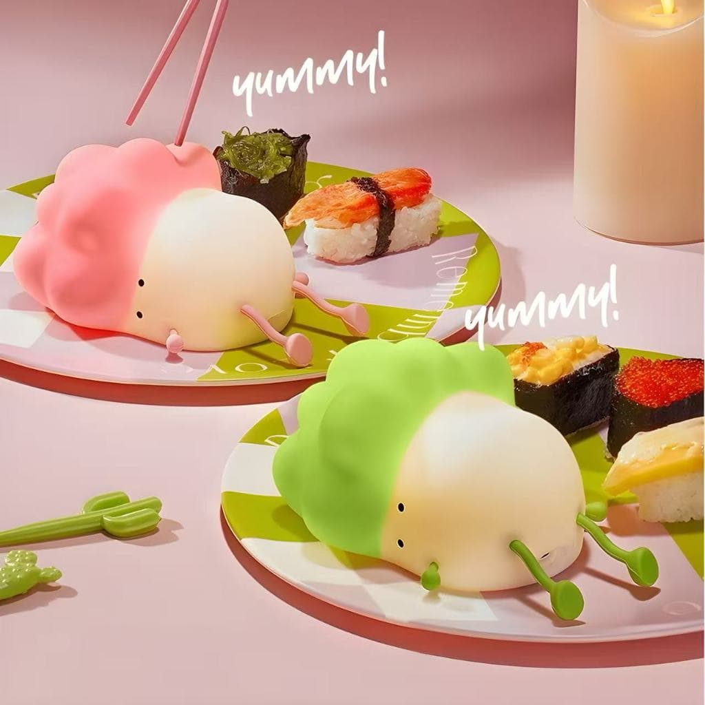 Luminária Noturna De Silicone Vegetal Fofo Led Mesa Decorativo