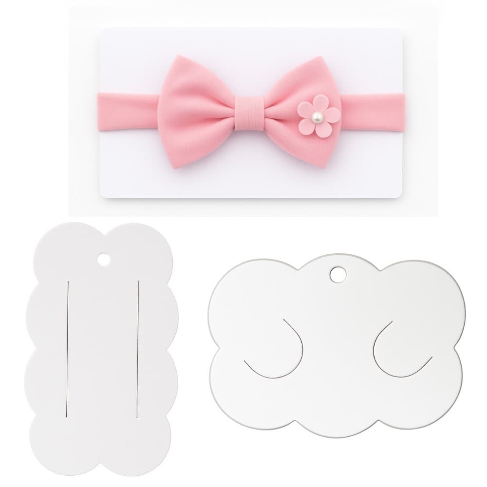300 Tags Cartelas Para Bijuterias Com 3 Modelos 100 Peças De Cada Modelo Branco