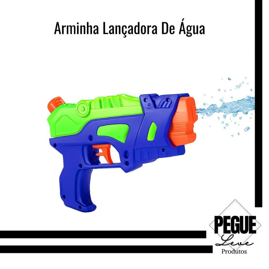 Arminha Lançadora De Água MetralhÁgua Water Shot Lançadora Brinquedo Piscina Praia