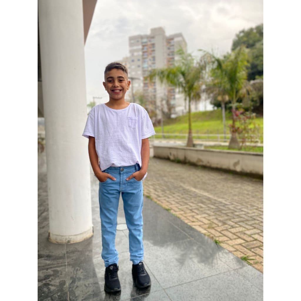 Calça Jeans Masculina Infantil Meninos 10 ao 16 moda infanto juvenil peças exclusivas top de linha