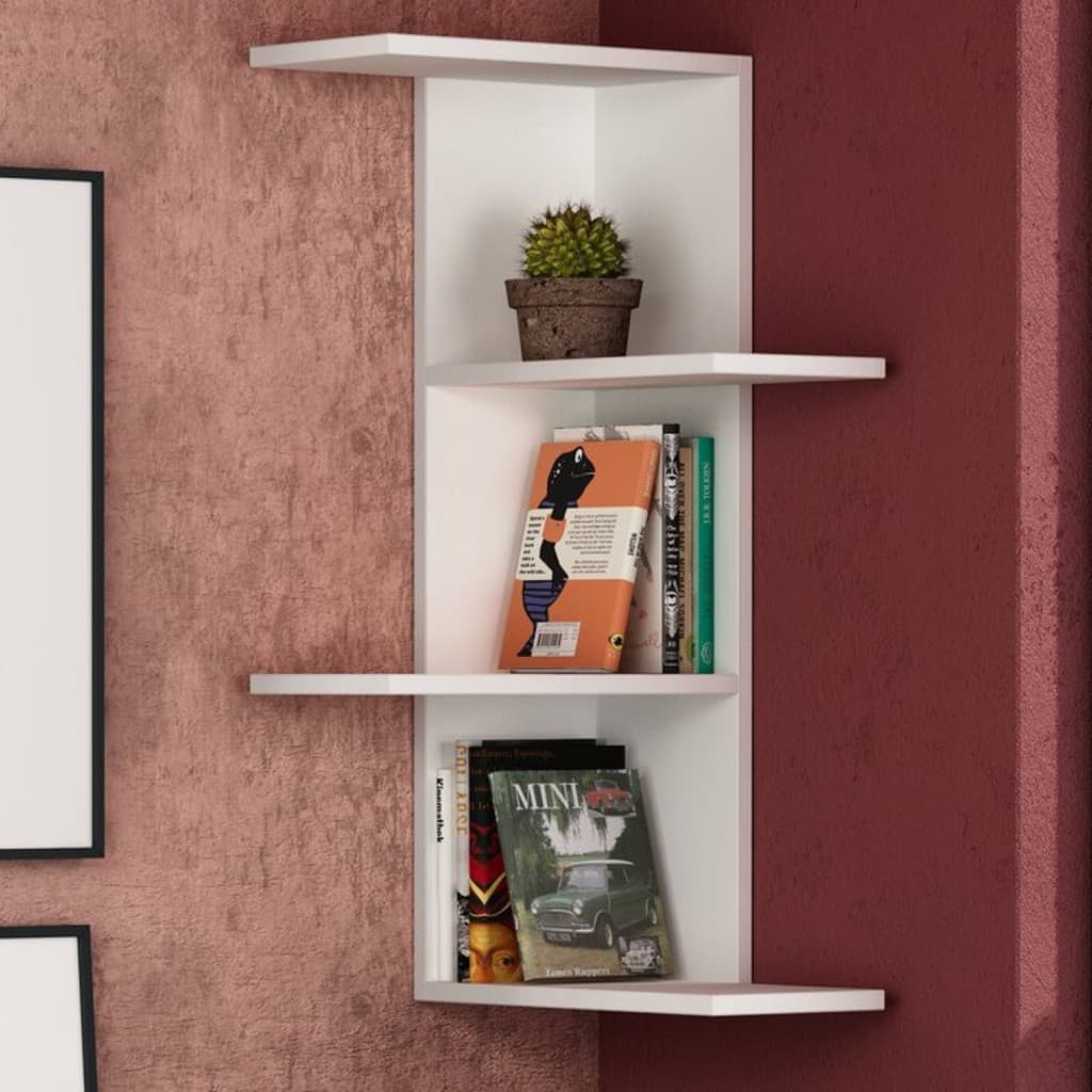 ARMARIO PRATELEIRA DE CANTO 90X40CM BRANCO ESTANTE CUBO MULTIFUNCIONAL PARA LIVROS, DECORAÇÃO E ORGANIZAÇÃO