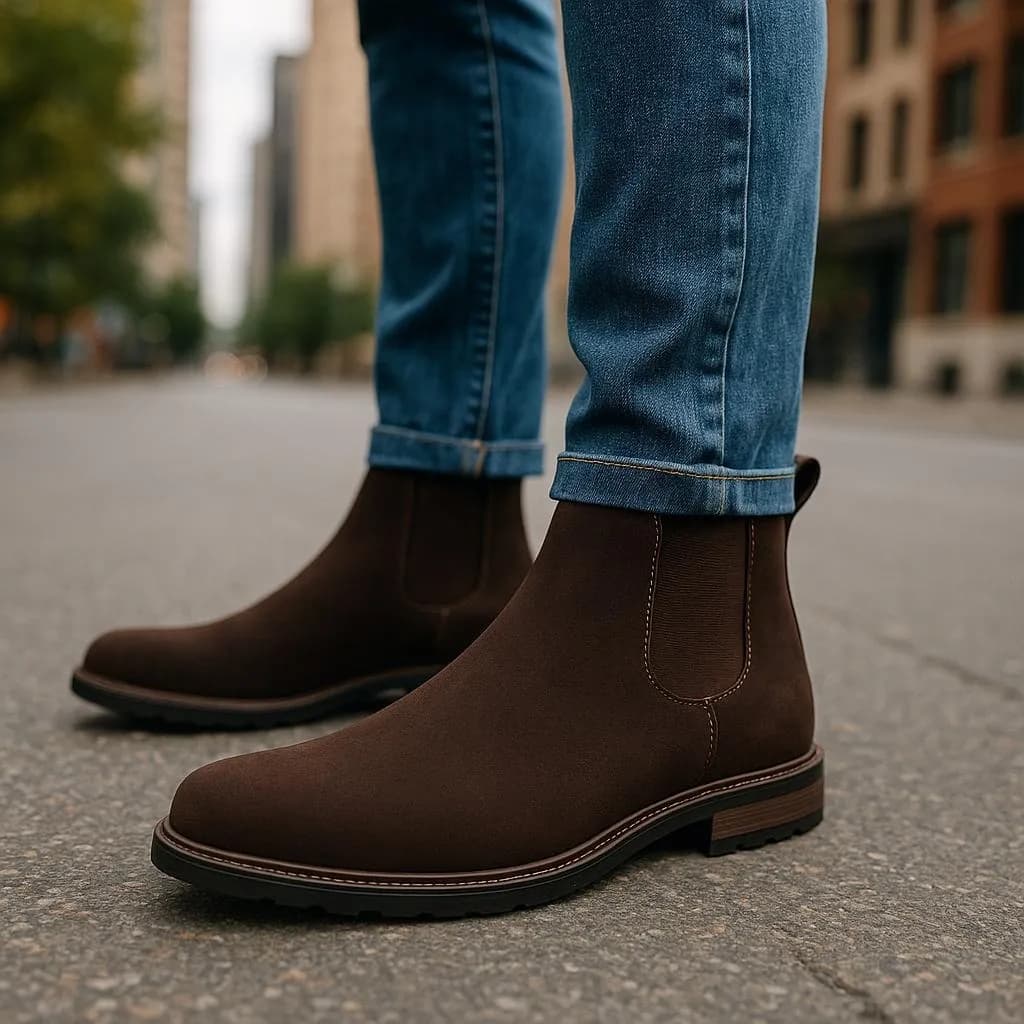 Botina Masculina Chelsea Casual Confortável Leve Resistente com Design Sofisticado e Estilo Premium