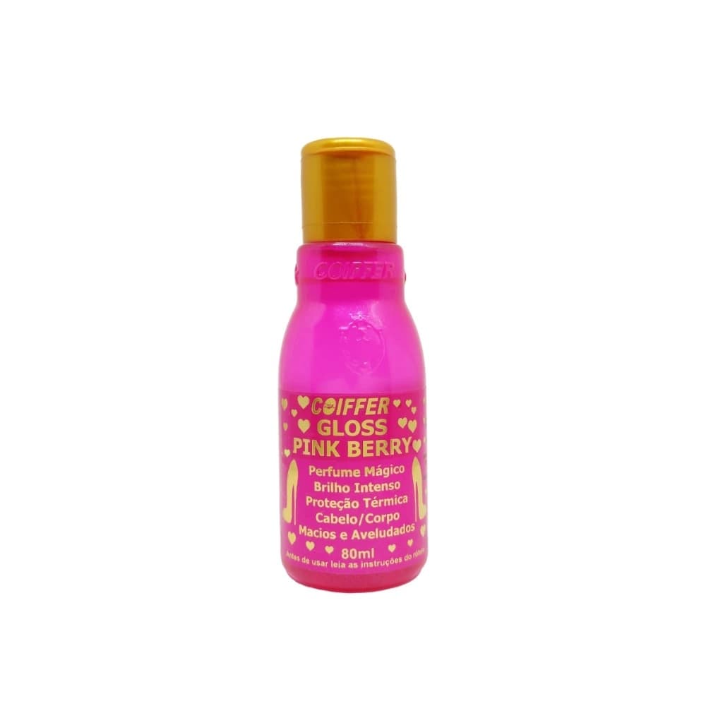 Coiffer Reparador de Pontas Pink Berry 80ml Reparação de Pontas Brilho Hidratação Proteção Térmica