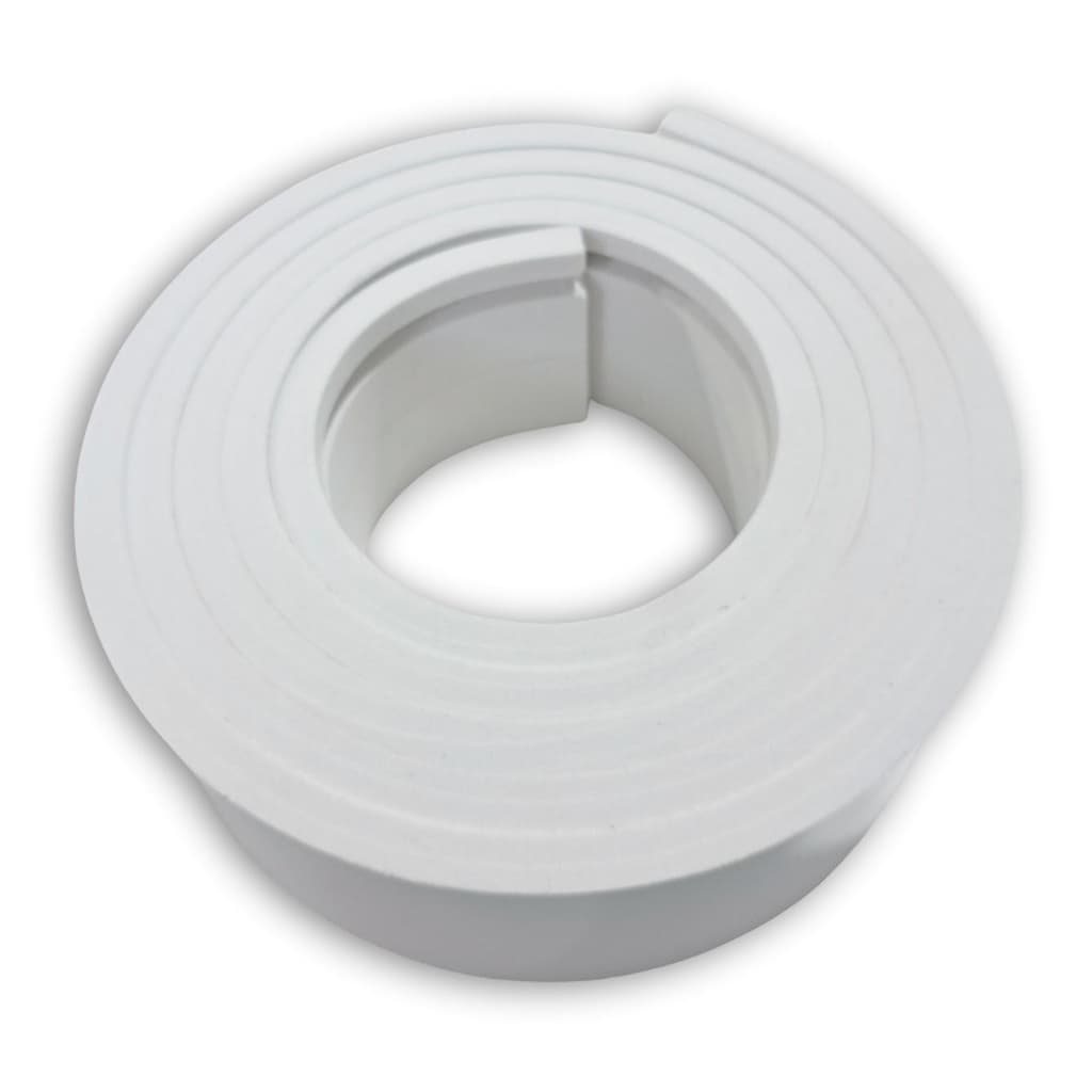 Rodapé de EVA Branco Frisado autocolante - 70 x 10 mm x 2,5 metros