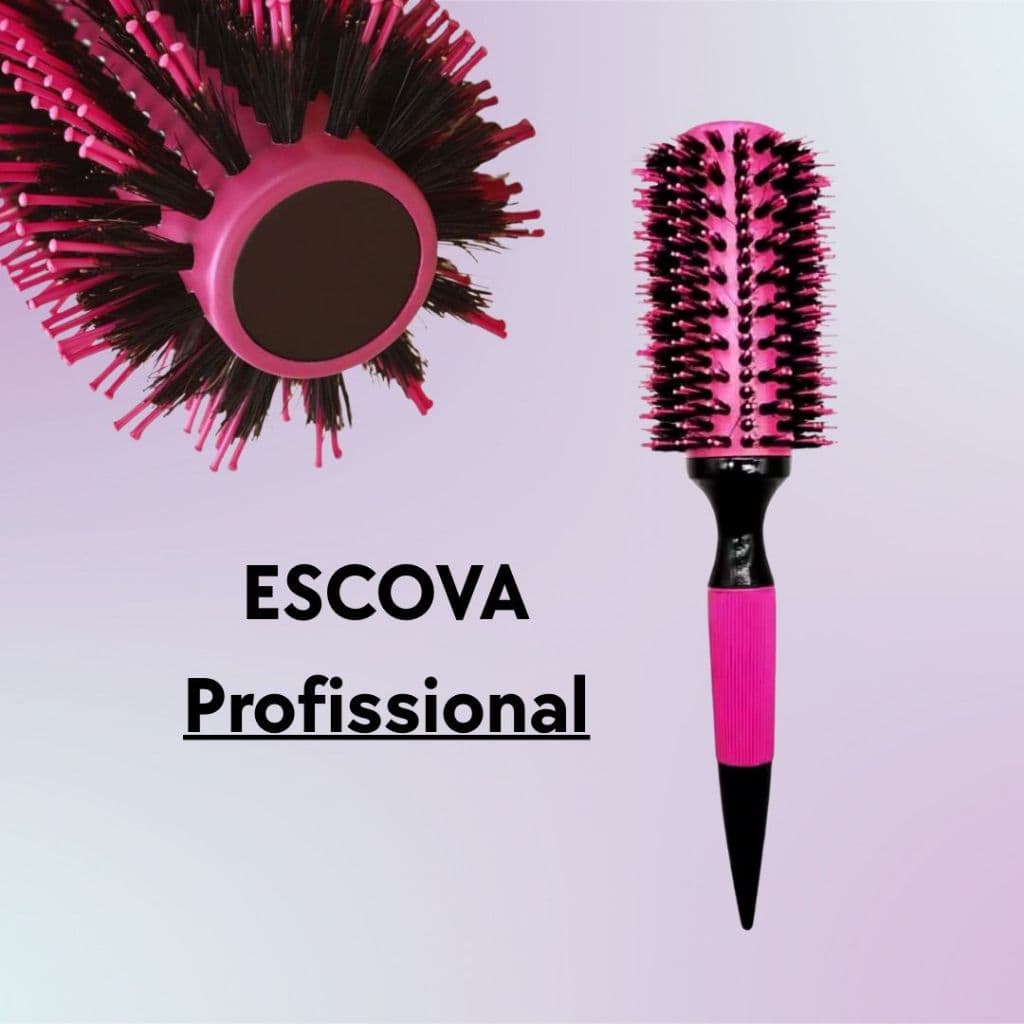 Escova Profissionais De Cabelo Térmica Cerdas de Javali e Nylon - 014