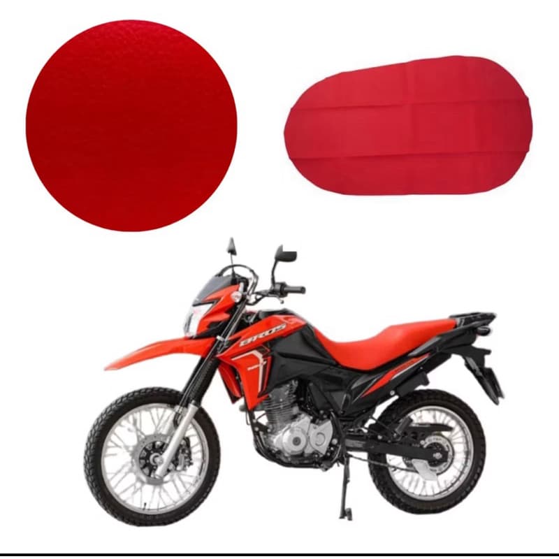 Capa para banco de moto Bros 160 2021 22/23/24 Vermelha
