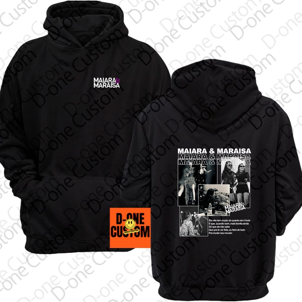 Moletom Estampado Maiara e Maraisa Show Sertanejo Rodeio Sofrencia Homenagem Confortável Quente