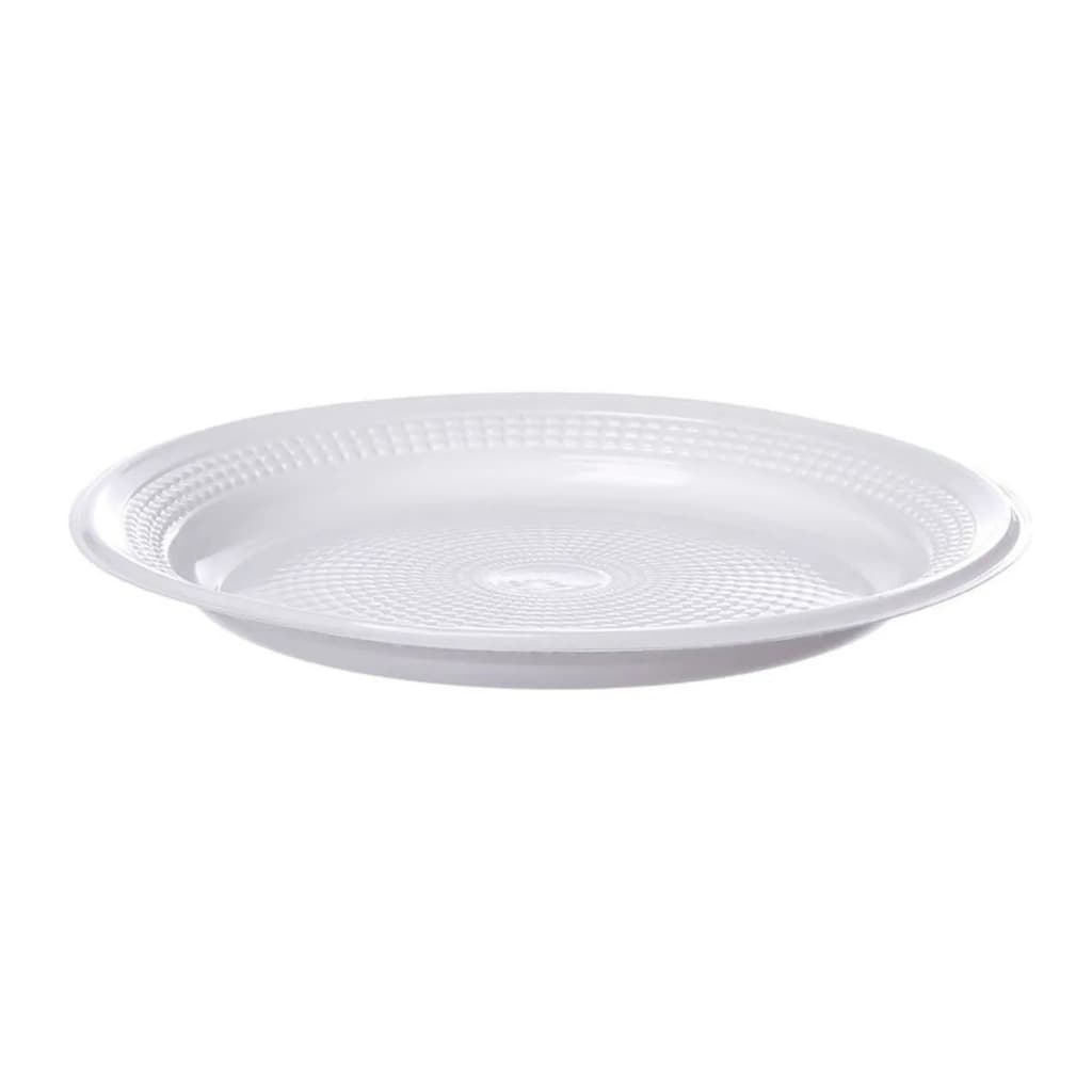 Prato de Bolo Branco Biodegradável 15cm  100 Unidades