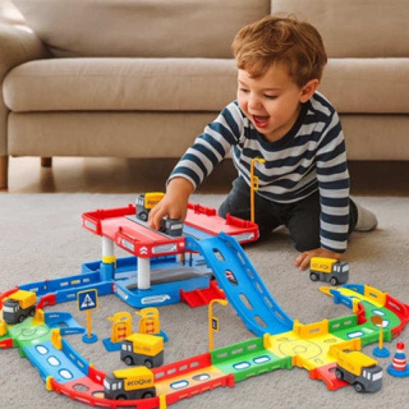 Pista Estacionamento Brinquedo Infantil Garagem Carros 25/36/40 Peças Carrinhos  Rampa Criança 3 Anos Presente Educativo