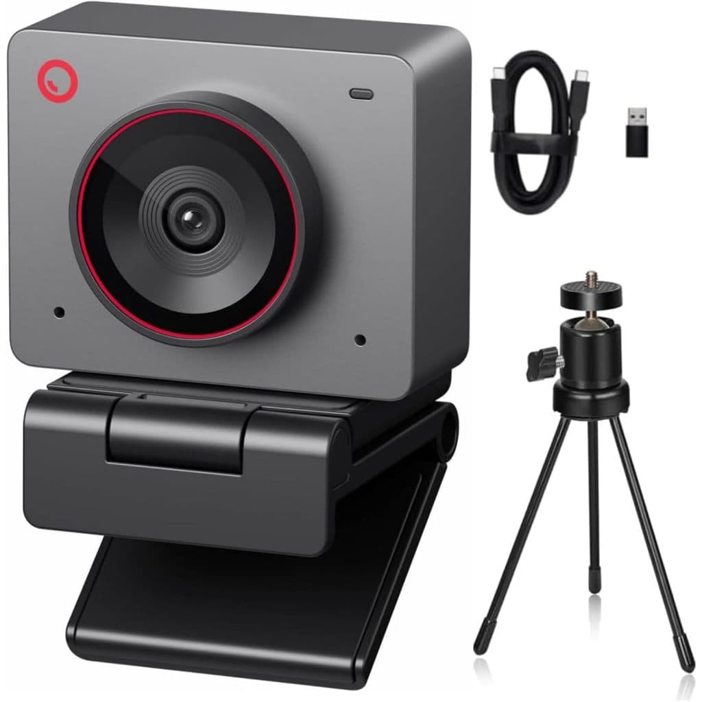 OBSBOT Meet 2 Webcam 4K 60 FPS para PC com Sensor de 1/2” Enquadramento e Foco Automático AI, Modo Beleza Leve HDR