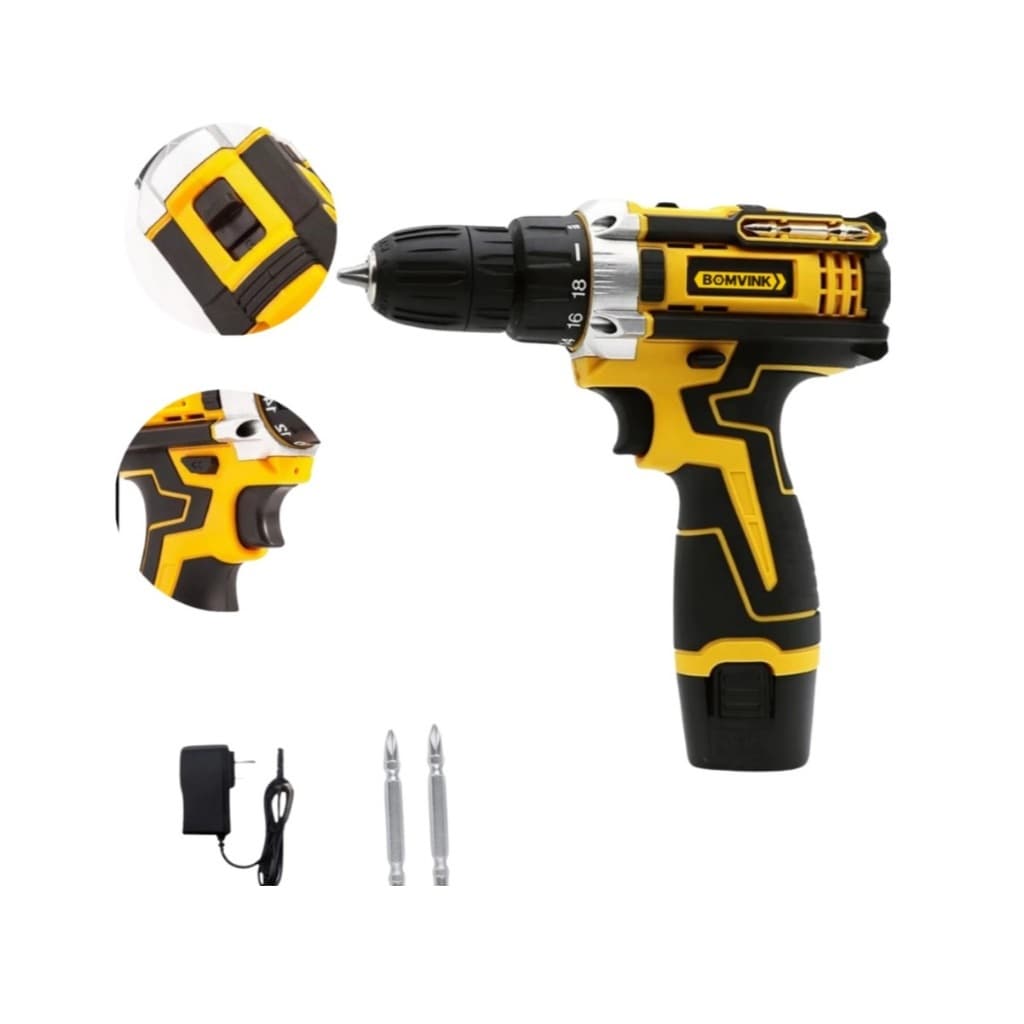 Parafusadeira/Furadeira 12V Bateria Sem Fio | Ferramenta Bivolt para Uso Profissional e Doméstico