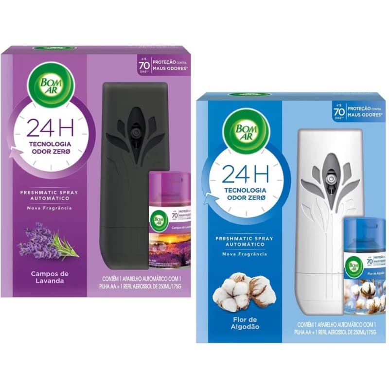 Bom Ar Freshmatic Automático Aparelho + Refil de 250ml - Aromatizador Air Wick Dura Até 70 dias
