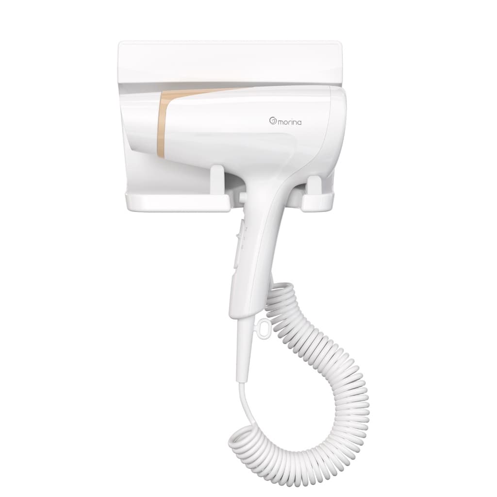 MORINA Secador de cabelo 1800 watts Branco Com suporte de parede 127V