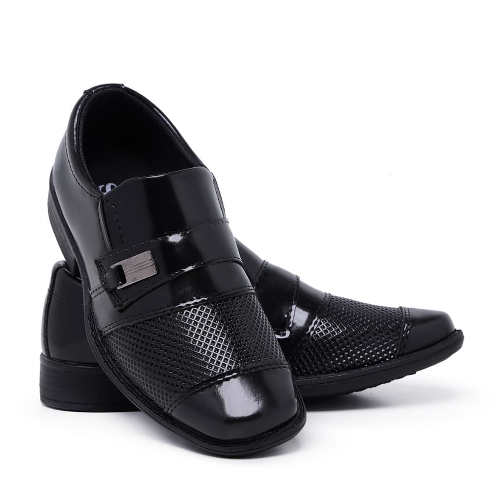 Sapato Social Infantil Masculino 444 Casual Verniz Brilho Moderno