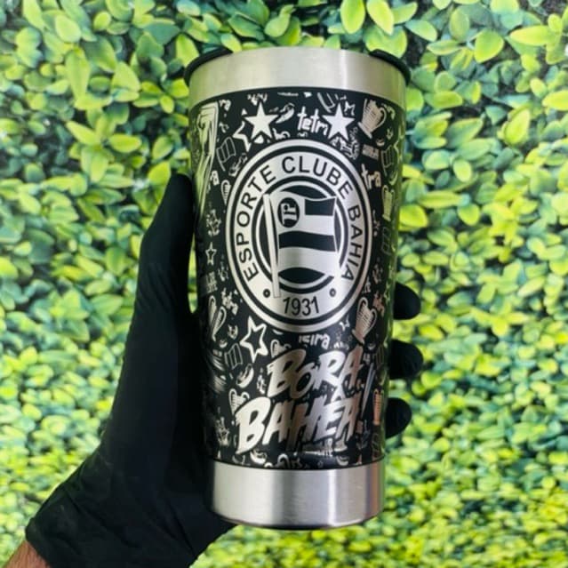 COPO TÉRMICO BAHIA personalizado a laser  360º Graus 473 ML PREMIUM