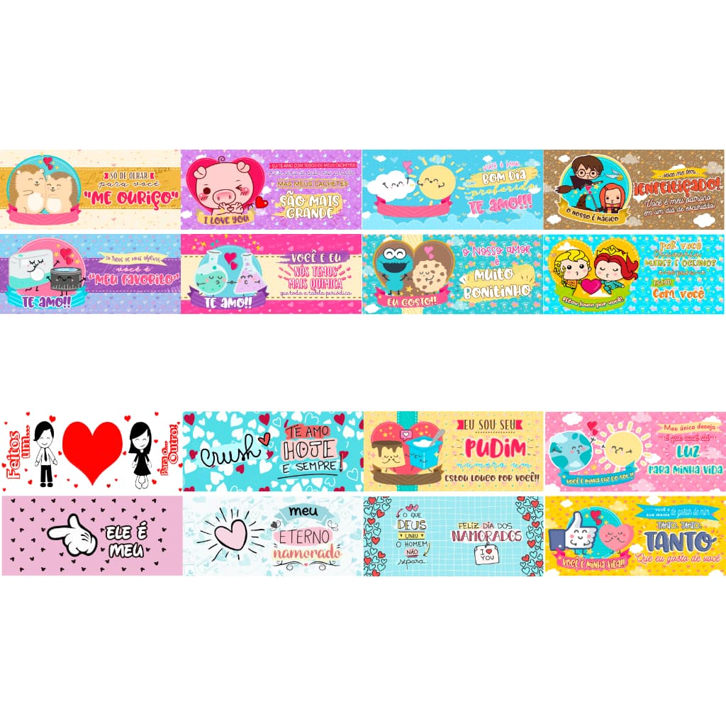Kit 32 Estampas Prontas Impressas Dia Dos Namorados Pack 5 Sublimação