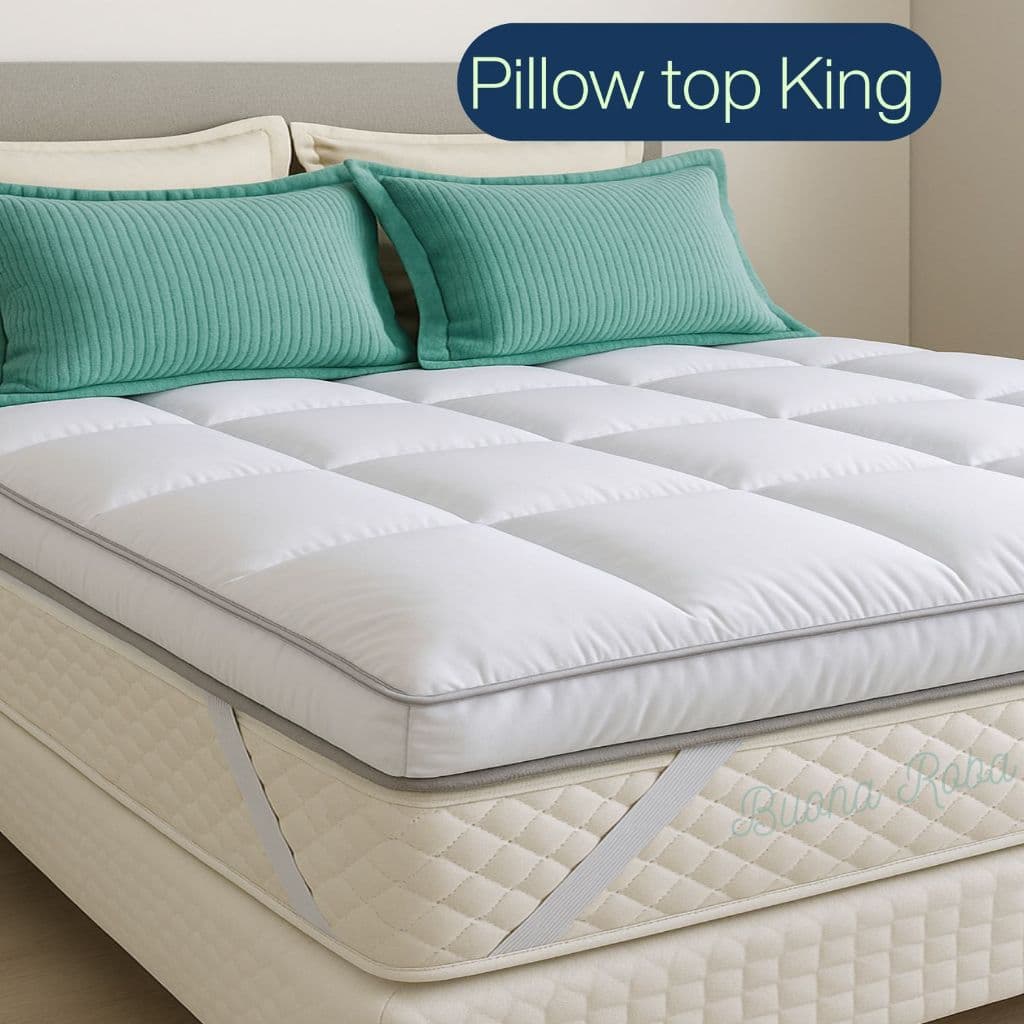 Pillow Top King Luxo Extra Macio Premium Toque Acetinado Protetor de Colchão Percal de Poliéster