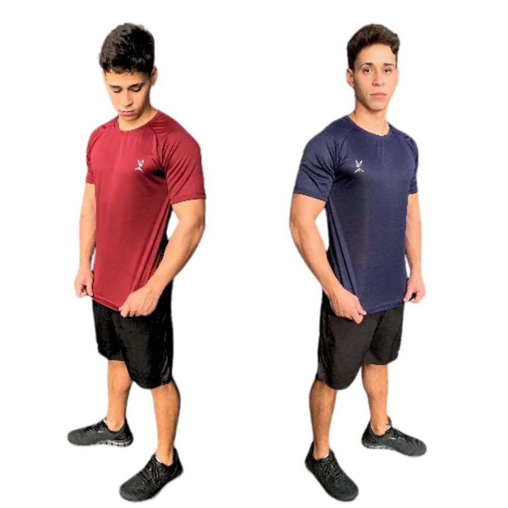 Kit 2 Camiseta Dry Fit Masculina Treino Academia Corrida Fitness