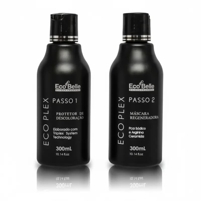 Kit Protetor De Descoloração 2 Passos Ecoplex Profissional – Protege e Restaura a Fibra Capilar