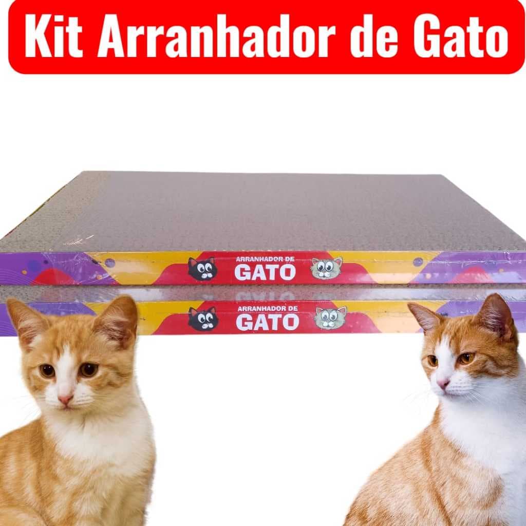 Kit 2 Arranhadores de Papelão Brinquedo Anti-Stress - Baú Pet
