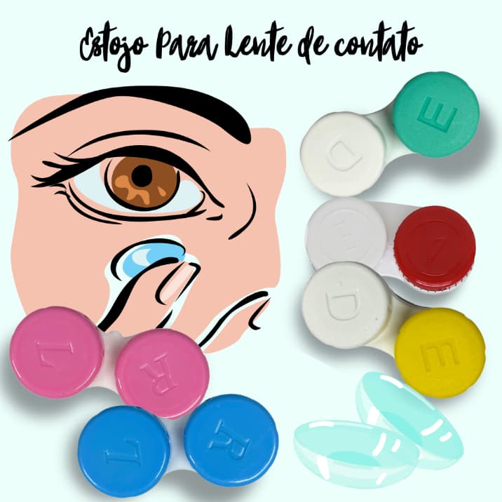 Estojo para Lentes de Contato Gelatinosa e Rígida - Case para guardar Lente de Contato