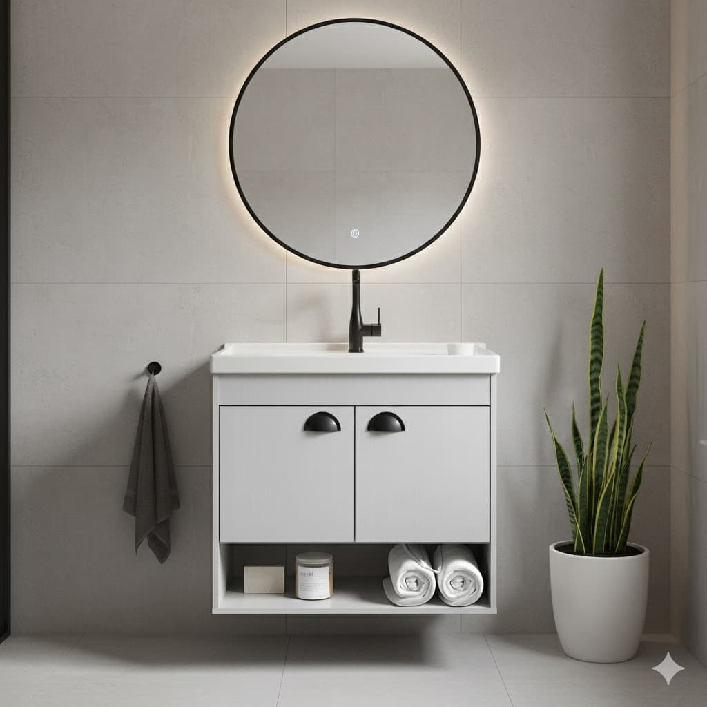 Gabinete para Banheiro 60cm MDF com Cuba