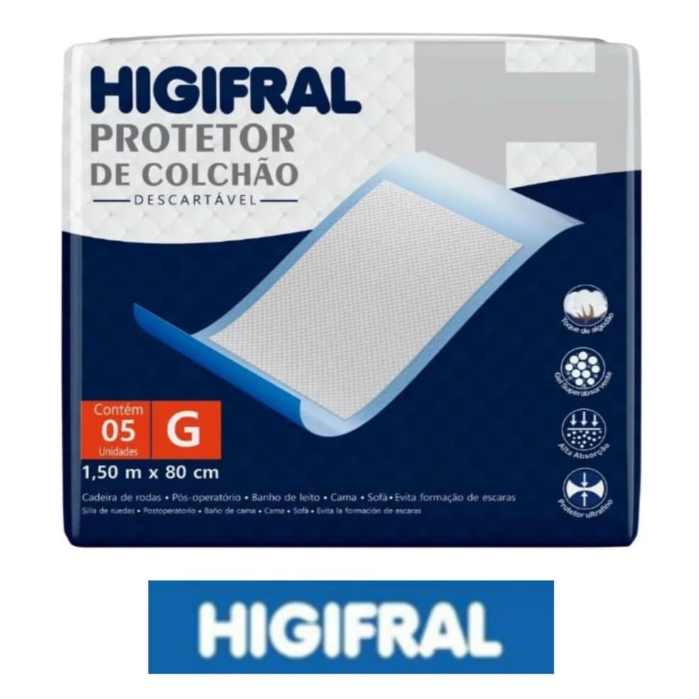 Protetor de Colchão Higifral G Lençol Descartável Geriátrico ENVIO IMEDIATO